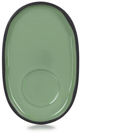 Revol – Untertasse, Motiv: Mintgrün, Größen – 13,5 x 8,3 x 1,2 cm
