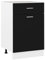 vidaXL Armario Inferior cajón Cocina “Lyon” Madera ingeniería Negro