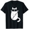 Lustige Katze mit Sonnenbrille Flöte Querflöte Musiker T-Shirt