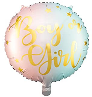 Folienballon 35cm Geschlecht Mädchen oder Junge für Helium geeignet Luftballon Babyparty rosa blau