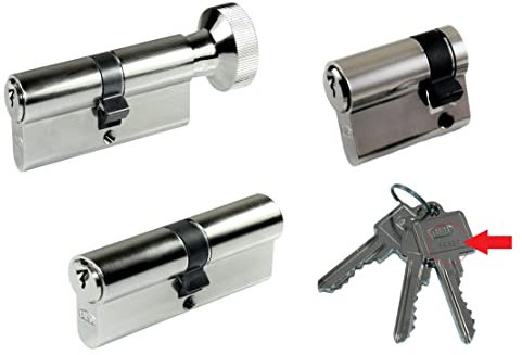 BKS Profilzylinder, Knaufzylinder, Halbzylinder für vorhandene Schließungen der Serie PZ 88 (für Schließungsnummer von 50001 bis 80453) ((Schlüsselseite) 45/45 (Knaufseite), Knaufzylinder)