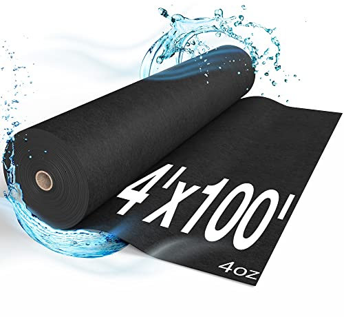 Vliesstoff für Landschaftsprojekte, französische Abflüsse, Stützmauern, Unterlage, Drainage, professionelles Baugewebe – 113.4 g (4 x 100)