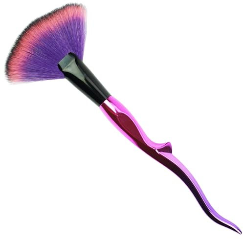 Fächerpinsel Kosmetik: Veganer Make Up Pinsel für Puder und Masken – Makeup Pinsel und Synthetikhaar Kosmetik Pinsel – Pink Flamingo MakeUp Brushes von Fantasia