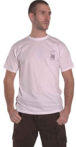 KORN T Shirt Requiem Twins Pocket Band Logo Nue offiziell Herren Weiß Medium