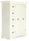 Woodkings® Highboard Catana Holz Creme weiß, Hochkommode antik Vintage Design, rustikale Kommode mit viel Stauraum durch 5Schubladen und 2 Türen, Landhaus Stil Wohnmöbel Pinie-MDF-Mix