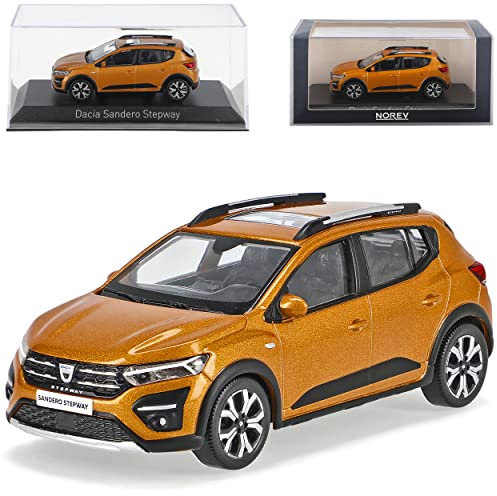 Norev Dacia Sandero Stepway 3 DJF Weiss 3. Generation Ab 2021 1/43 Modell Auto mit individiuellem Wunschkennzeichen