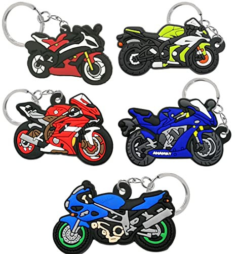 5 mini porte-clés en PVC pour moto. Porte-clés hommes femmes voiture porte-clés 3 panier porte-clés meilleur cadeau de bijoux