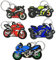 5 mini porte-clés en PVC pour moto. Porte-clés hommes femmes voiture porte-clés 3 panier porte-clés meilleur cadeau de bijoux