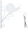 Relaxdays Blumenampelhalterung mit Schnecke Gancho Macetas Pared, Colgador Tiestos Flores Caracol, 30x30,5x2cm, Percha Jardín, Interior y Exterior, Blanco, Hierro