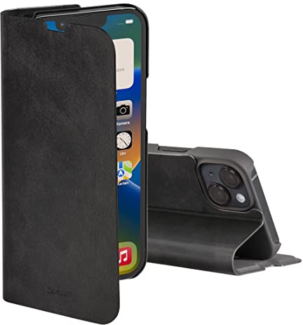 Hama Handytasche für Apple iPhone 14 „Guard Pro“ (Hülle mit Kartenfach, klappbare Kunstleder Handyhülle mit Magnetverschluss und Standfunktion) schwarz