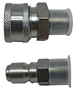 Quick Connect Kit,1/2”inch Male Thread Fittings,5000 PSI Quick connect Socket,Male Pipe Thread, Pressure Washer Adapter Set, 2 Pieces