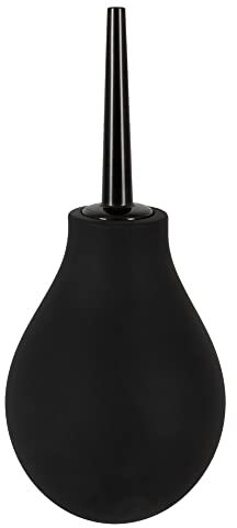 ORION Analdusche - reinigende Intim-Dusche für Frauen und Männer, mit Pump-Ball, abnehmbaren Spritz-Aufsatz, 400 ml Fassungsvermögen, schwarz