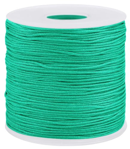 Uiopa Nylon Cord, 0.7mm x 131 Yards Nylon String for Bracelet Making, Beading Thread Bracelet Cord for Necklace, Jewellery Making, Macrame, DIY Crafts, Turquoise