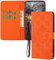 IMEIKONST Compatible with Samsung Galaxy A54 5G Flip Case, Premium Leather Retro Phone Case Notebook Wallet with Card Holder Magnetic Closure Shockproof Cover for Samsung A54 5G. Orange XCH