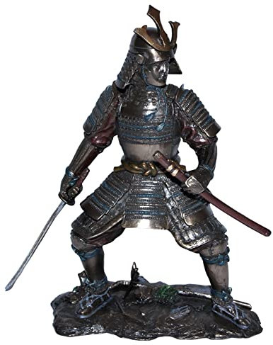 Deko Figur Samurai Art H 23 cm japanischer Krieger in Rüstung mit Schwert Figur Parastone