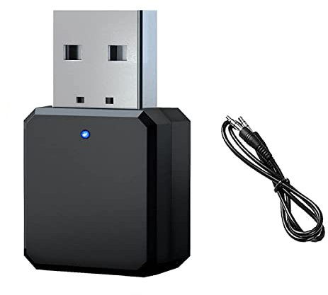 Bluetooth 5.1 Adapter Auto USB Musik AUX/USB Dual Ausgang, Wireless Stick Dongle Empfänger Plug and Play für Lautsprecher, Verstärker