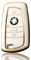 Juttzzei BMW Autoschlüssel Hülle für BMW 1er 2er 3er 4er 5er 6er F10 F12 F20 F25 F30 X3 X4 M3 M4 M5 3GT 5GT Schlüsselhülle, TPU Silikon BMW F20 Schlüssel Hülle - 4 Tasten (Weiß)