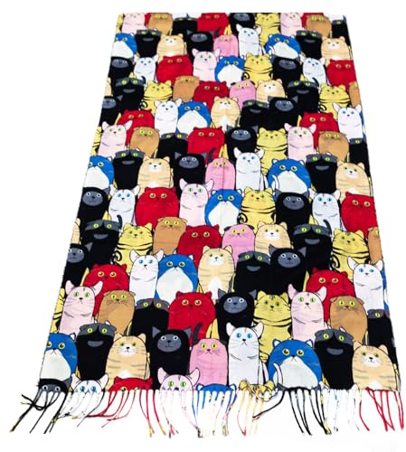 Toocool Unisex Katzenschal Stola Fransen Halstuch Schal Halswärmer EM-3579
