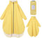 Ynport Crefreak Femmes Long Imperméable Manteaux de pluie Léger Poncho Packable Extérieur à Capuchon Vêtement de Pluie Coupe-vent Avec Manches et Poche, Jaune