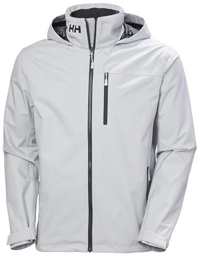 Helly Hansen Herren Crew Hooded Jacke, Grauer Nebel 2.0, L
