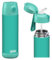 Jarlson® Trinkflasche Kinder Edelstahl CHARLI mit Strohhalm - Thermosflasche 350ml - TÜV geprüft - BPA frei - auslaufsicher - Thermo Wasserflasche für Schule, Kindergarten - Türkis, 500 ml