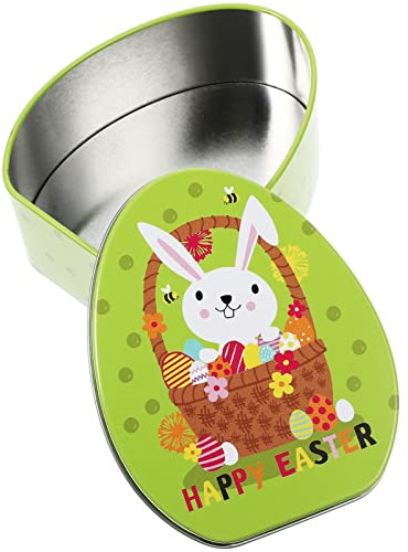 LALAFINA -süßigkeiten-box Osterei Metall Ostereier- Ostergeschenkdosen Mit Deckel Pralinenschachtel Zur Hochzeit Aufbewahrungsdose Ostern-goodie-bags Hase Weißblech Kind Mini-dose