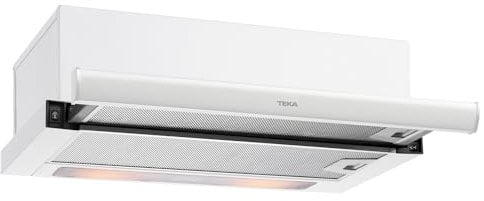 TEKA Campana Extensible de 60 cm TL 6420.2 WH - Campana Telescópica o Extraplana - 2 Velocidades + Intensiva - Mandos Mecánicos - 2 Lámparas Led - Color Blanco
