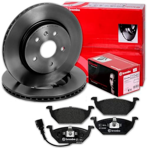 Bremsscheiben + Beläge vorne für Golf 5 6 A3 8P Octavia Leon