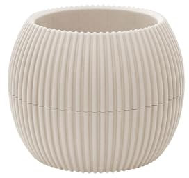 IlGruppone Vasetti Piante Grasse con Sottobicchiere Integrato Design Moderno Crea La Tua Composizione Varie Misure Colori Vasi Pianta Sottovaso Piantine Vaso Fiori - Beige - Rotondo 0,15 Litri