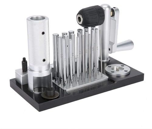 WHIPIN Stainless Steel Jump Ring Maker Machine, Professional Jewelry Coil Wire Cutter Machine Kit, Wire Drawing Machine Bending Ring Maker with 20 Mandrel Accessory from 2.5mm to 12mm