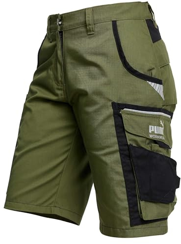 PUMA Workwear Precision X Arbeitsshorts - Kurze Arbeitshose Damen - Robustes, Flexibles Material - Cargohose mit vielen Taschen - Bequeme Passform - Ideal für Handwerk Heimwerk und Baugewerbe