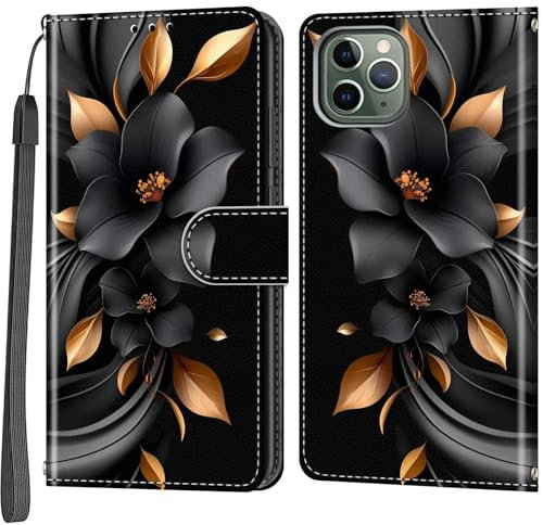 Salanheo Wallet Case for iPhone 11 Pro, with [Card Slots] Magnetic Closure Kickstand Shockproof Phone Case Compatible iPhone 11 Pro