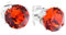 pewterhooter London Collection Women's 925 Sterling Silver Stud Earrings (Hyacinth Orange)
