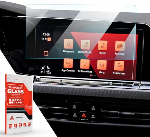 ASZSK Displayschutzfolie für Golf 8 MK8 GTI GTD GTE 2020-2023 2024, Navigation Tempered Glas Schutzfolie, 10 Navigation Touchscreen Zubehör