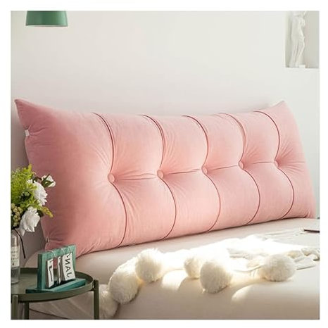 Weiches waschbares Bett Kopfteil Kissen mit praktischem Seitenfach - Abnehmbarer waschbarer Bezug - Ideal für Bett & Sofa - Rückenkissen für ultimativen Komfort