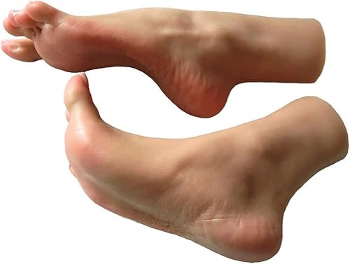 Silikon Füße Weiblich, Lebensgroßes Mädchen Füß Modell Mit Knochen, für Schmuck Sandale Schuhsocken Display Art Skizze (Links)