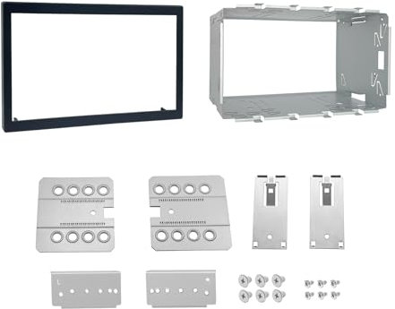 DYNAVIN Autoradio Einbaurahmen Universell Doppel 2 DIN Metal Rahme Radioblende Einbausatz für bei der Installation des Dynavin UNI101 Radio; MFK-UNI101-H