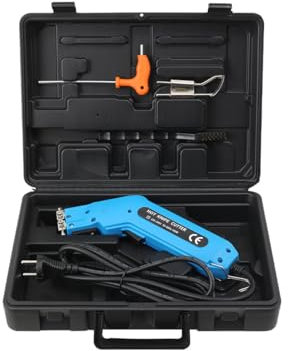 ECUTEE Heißschneider 100W Heißschneidegerät Seilschneider Styroporschneider Kupiergerät Heißmesser Heißdrahtschneider für Schwamm Stoff Seil Gurtschaum, 2cm Schnitttiefe