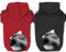 OWBB® 2 Stück Mittlerer Hund Kapuzenpullis Set, Hunde Hoodie warm,Bekleidung Fleece Sweater Hundepullover Baumwolljacke Shirt von XXL bis 9XL（Schwarz+Rot/5XL