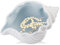 SPORWAY Muschel Schlüssel Schale: Muschel Deko Schmucktablett, Sea Shell Dekoschale, Muschel-Schmuckschale, Schmuck Deko Tablett, Keramik Ablageschale für Ringe, Halsketten, Kleinigkeiten, Deko (Blau)