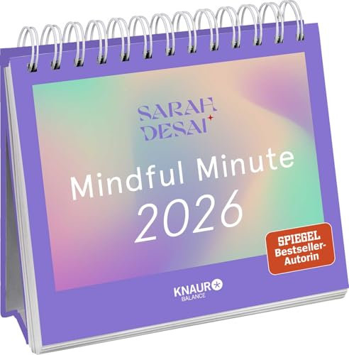Wochenkalender 2026: Mindful Minute: Der Kalender für deine Achtsamzeit | Tischkalender zum Aufstellen mit Übungen, Affirmationen und Impulsen für dein achtsames Jahr 2026