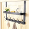 Over Door Hooks, Over Door Hanger, Double Layered Door Hook for Coats, Hats, Bags, Clothes (Grey)