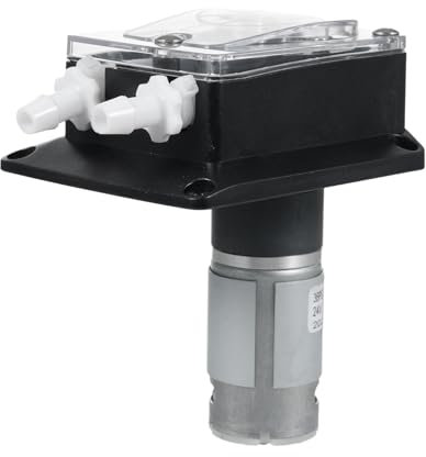 Bomba peristáltica GROTHEN DC 24V Bomba dosificadora de líquidos grande 1500 ml/min 2 rodillos con tubo de silicona transparente seguro para alimentos para laboratorio de acuario Análisis químico