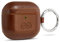 Dreem Om AirPods 4 Funda de Cuero Vegano con Clip - Compatible con Auriculares inalámbricos Bluetooth de Apple para iPhone - Café