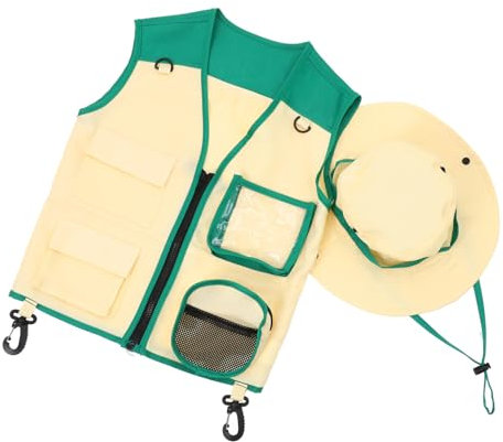 OATIPHO Entdeckerweste Für Junge Mädchen Outdoor Erkundungshut Camping Angeln Reisen Hut Leicht Atmungsaktiv Komfortabel Tragen Kombinieren