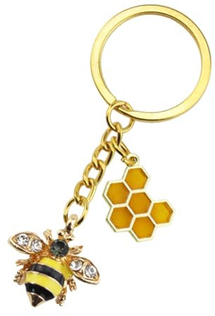 Holibanna Bienenwaben Schlüsselanhänger Aus Metall Dekorativer Anhänger Kompakt Und Leicht Für Tasche Und Rucksack