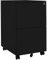 Fasba Aktenschrank, Büroschrank, Schrank, Aufbewahrungsschrank, Büromöbel, mit Rollen Schwarz 39x45x67 cm Stahl