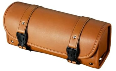 Motorrad Satteltaschen Für Sportster Für Dyna Für Touring Für Softail Motorrad Werkzeug Taschen Schwanz Lagerung Schwarz/Braun Seite Tasche Motorrad Werkzeug(Brown Bag)