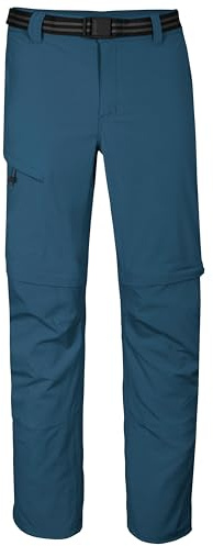killtec Herren Funktionshose/Wanderhose mit abzippbaren Beinen und Gürtel KOS 13 MN PNTS, Ocean, 54, 42828-000