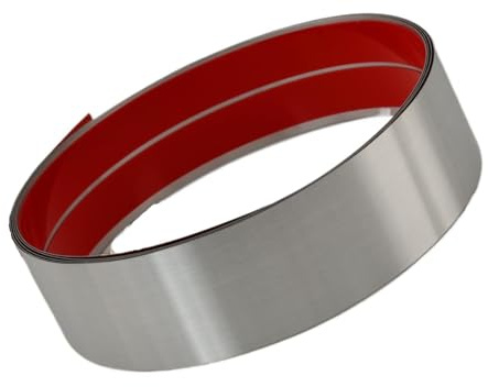 Edelstahl Wandleiste Abziehbare Aufklebbare Trittplatten-Basisabdeckung,Sockelleiste For Wand,Tür,Küchenschrank,Geschirrspüler-Zehenschutz – Kratzschutz(Brushed Silver)